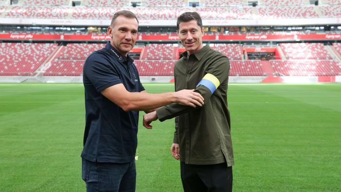 Andriy Shevchenko and Robert Lewandowski